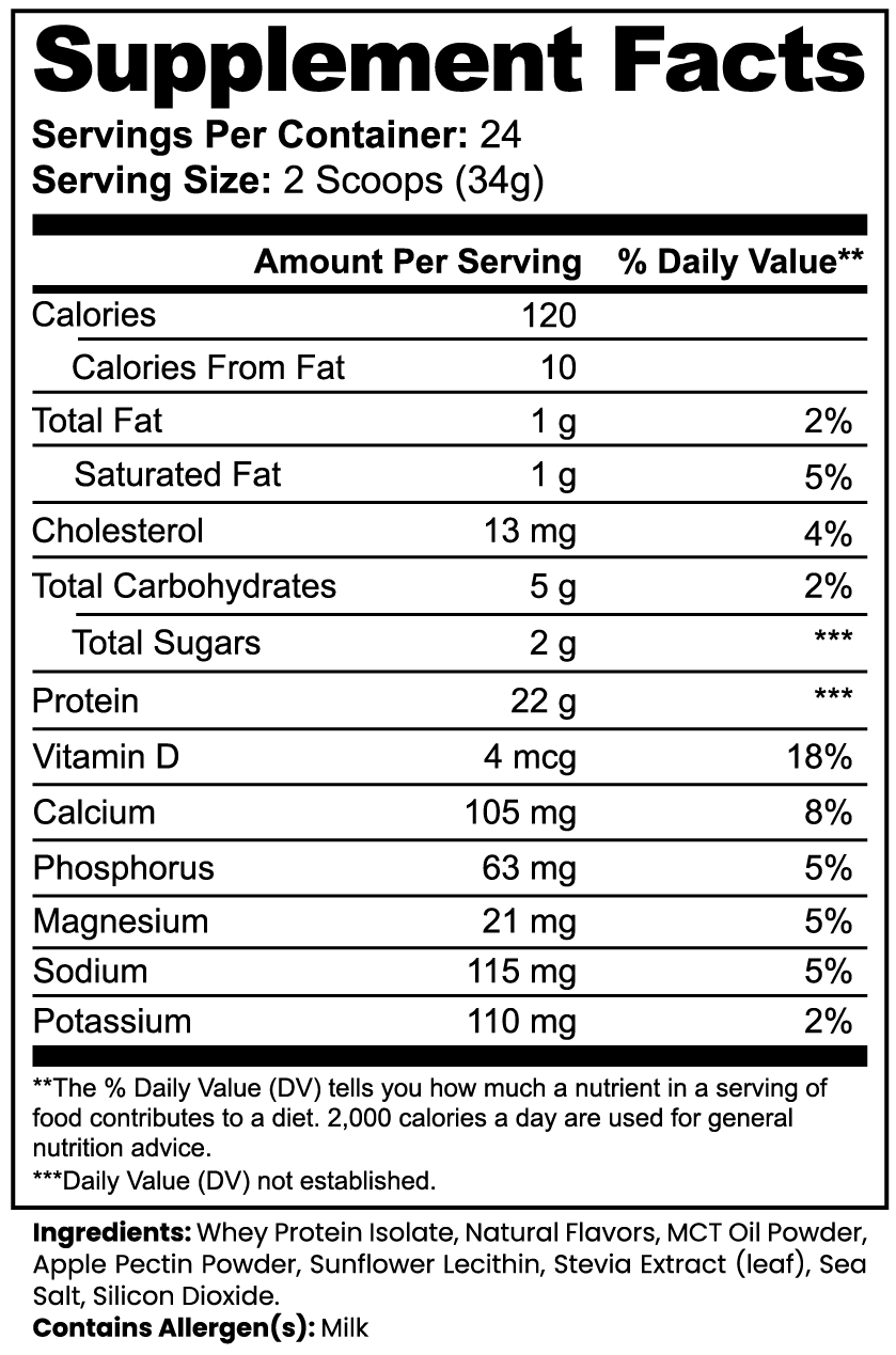 Premium Vanilla Whey Isolate | 22g Protein | Al'Proto by Man Balance USA